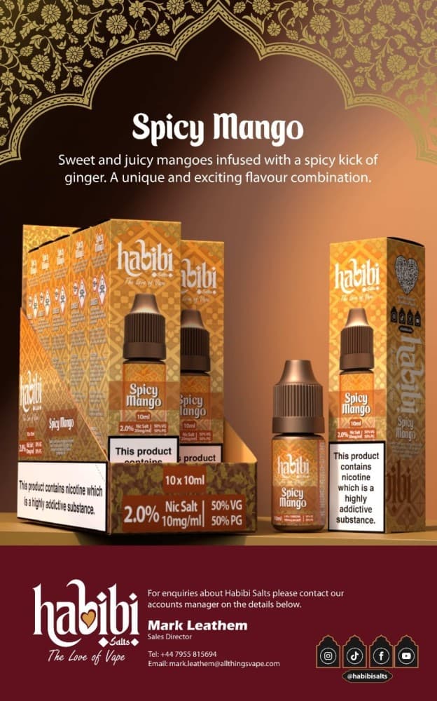 Spicy Mango / 10mg Habibi Salts Nic Salt 10ml E-Liquid Box of 10