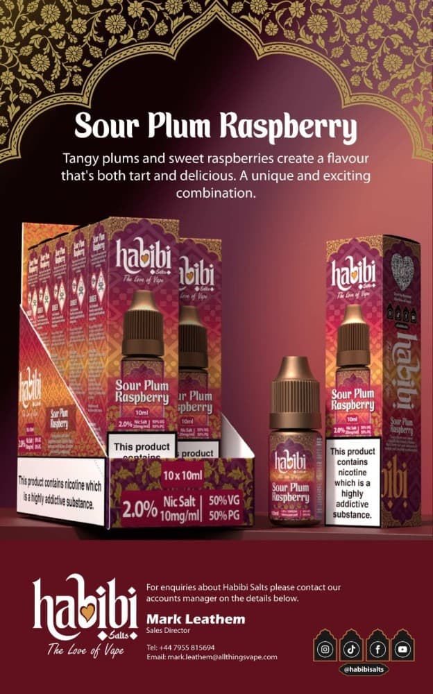 Sour Plum Raspberry / 10mg Habibi Salts Nic Salt 10ml E-Liquid Box of 10