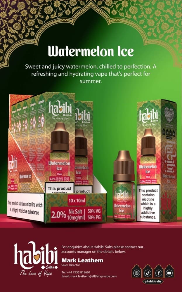Watermelon Ice / 10mg Habibi Salts Nic Salt 10ml E-Liquid Box of 10