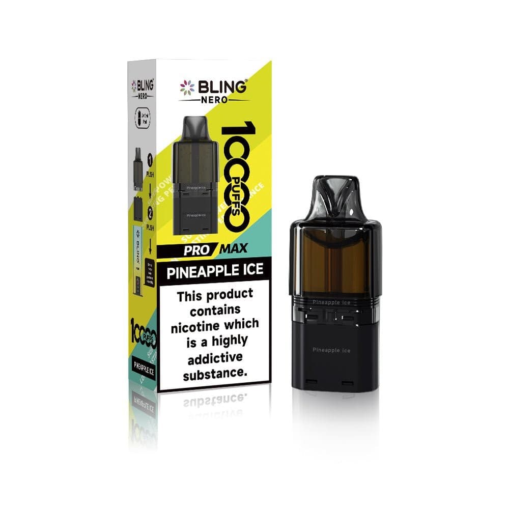Pineapple Ice Crystal Bling Nero 10k Prefilled Pods - Box of 5