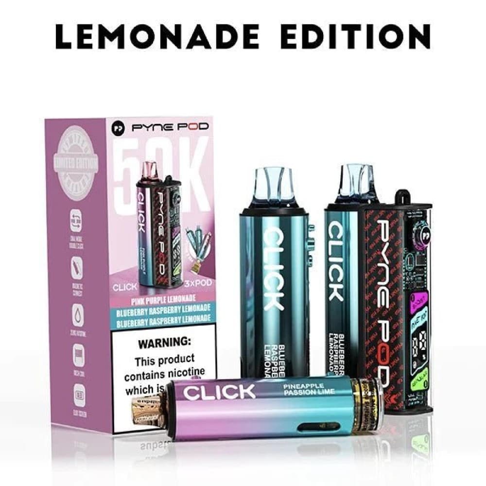 Lemonade Edition Pyne Pod Click 50k Prefilled Pod Vape Kit - Box of 5