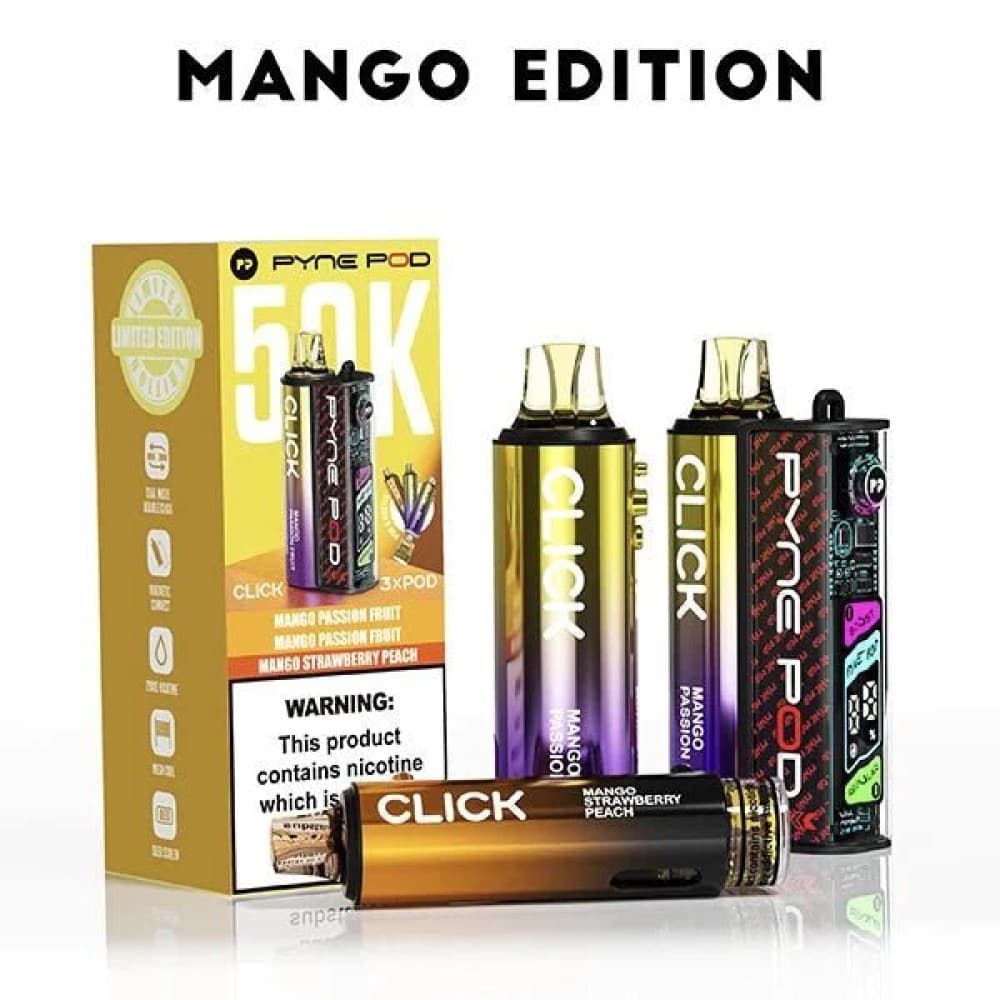 Mango Edition Pyne Pod Click 50k Prefilled Pod Vape Kit - Box of 5