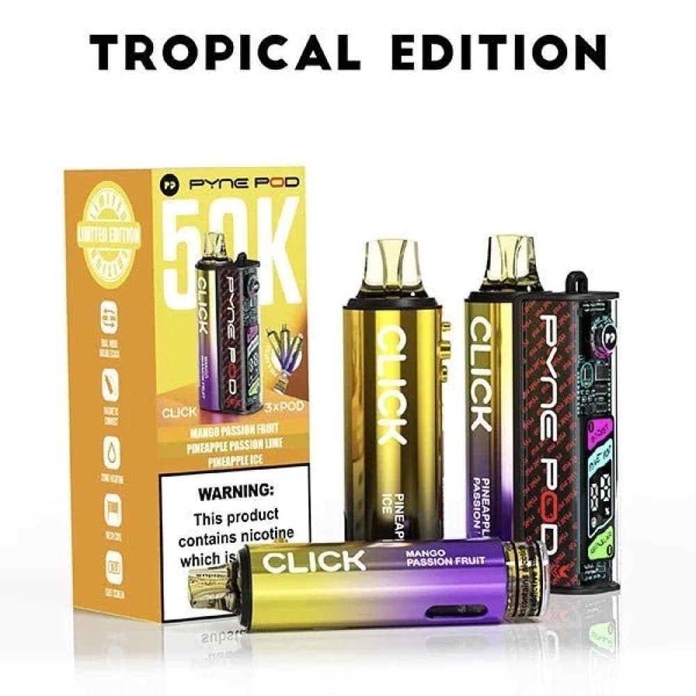 Tropical Edition Pyne Pod Click 50k Prefilled Pod Vape Kit - Box of 5