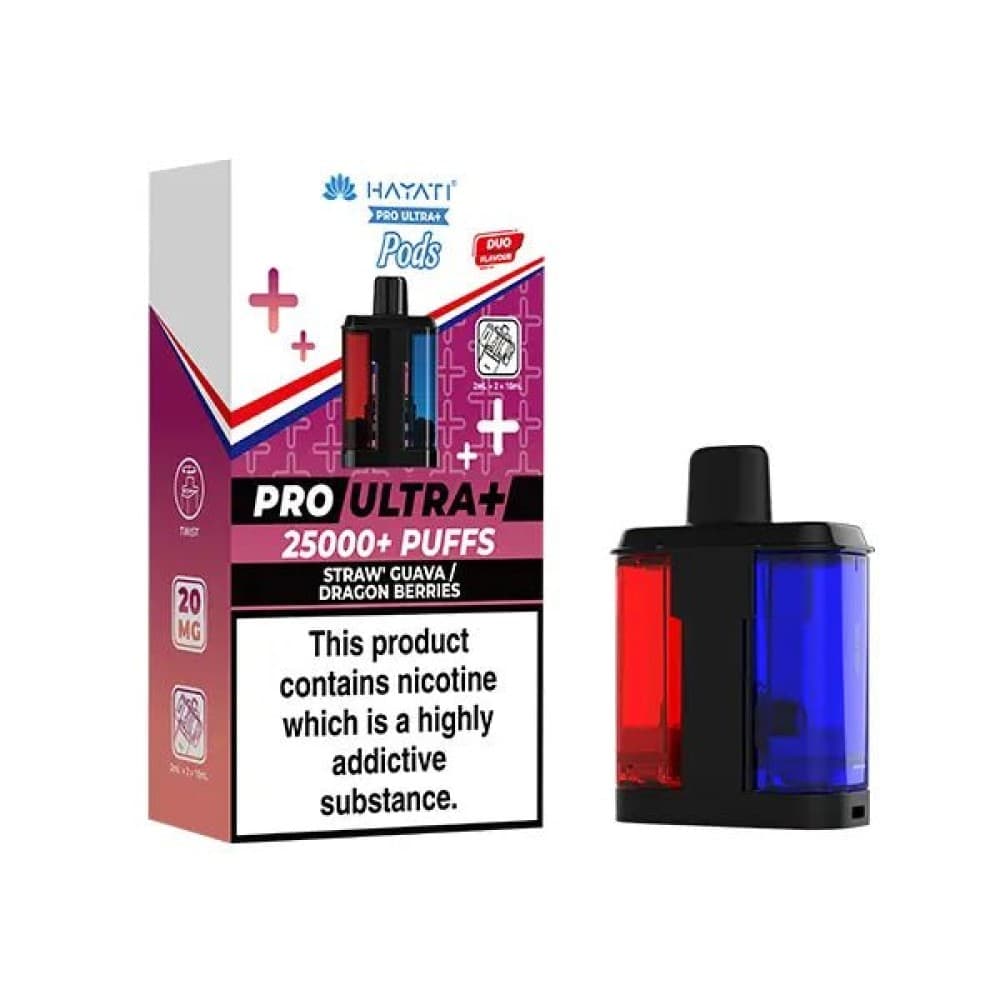 Straw' Guava / Dragon Berries Hayati Pro Ultra Plus 25000 Replacement Pods - Box of 5