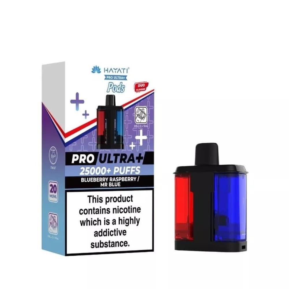Blue Raspberry/ Mr Blue *New* Hayati Pro Ultra Plus 25000 Replacement Pods - Box of 5