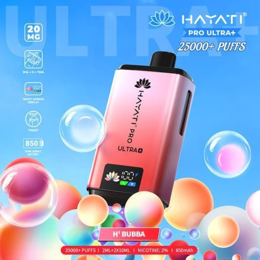 Hubba Bubba Hayati Pro Ultra Plus 25000 Prefilled Pod Vape Kit - Box of 5