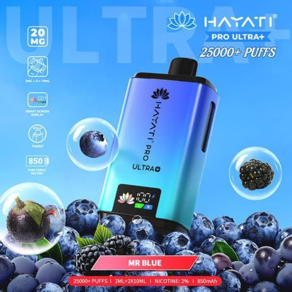 Mr Blue Hayati Pro Ultra Plus 25000 Prefilled Pod Vape Kit - Box of 5