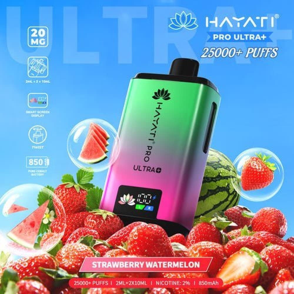 Strawberry Watermelon Hayati Pro Ultra Plus 25000 Prefilled Pod Vape Kit - Box of 5