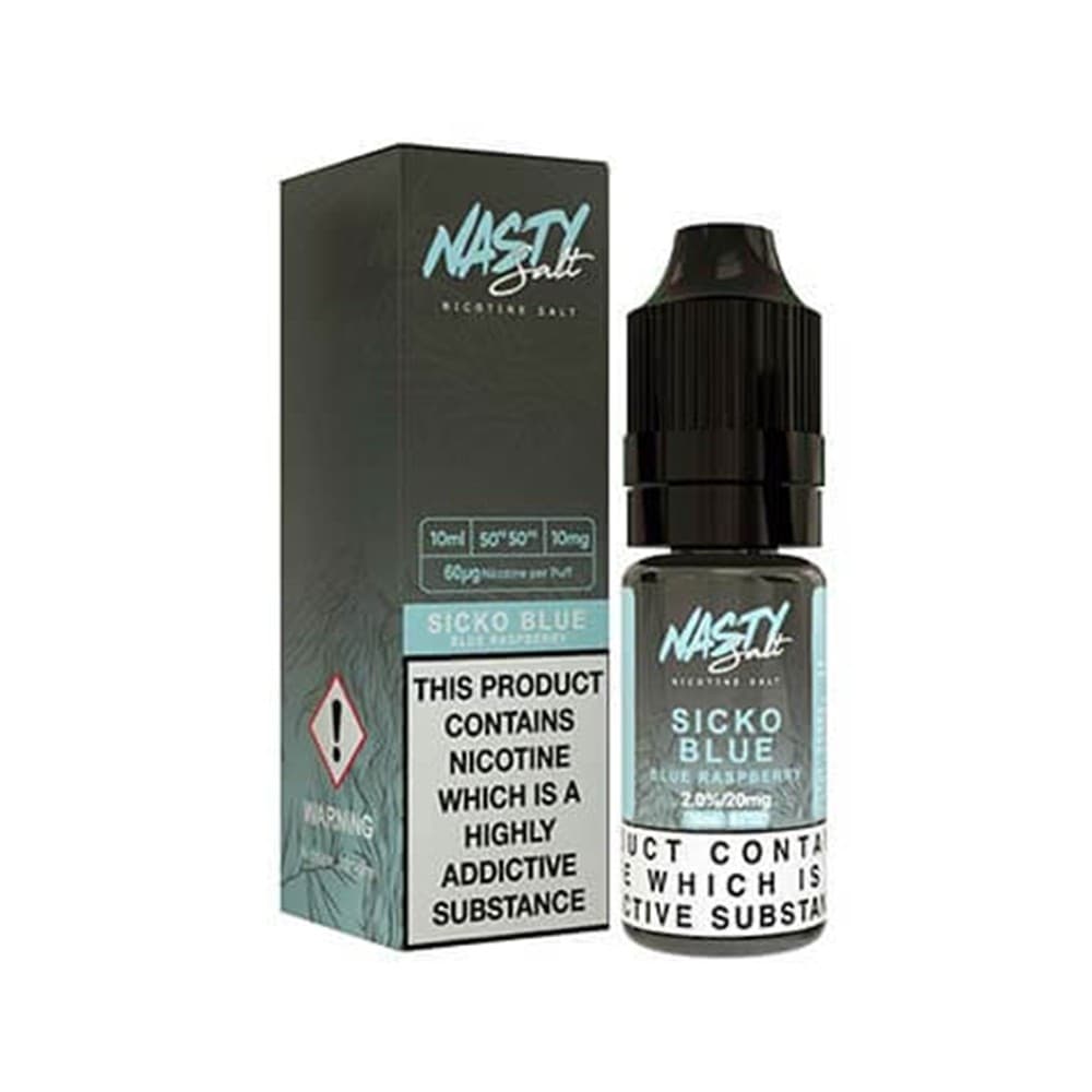 10mg Sicko Blue E-Liquid by Nasty Salts | 3 Pack 10ml | Wolfvapes