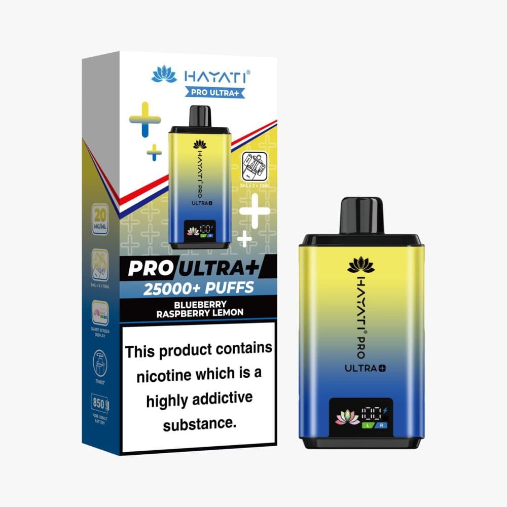 Blueberry Raspberry Lemon *New* Hayati Pro Ultra Plus 25000 Prefilled Pod Vape Kit - Box of 5
