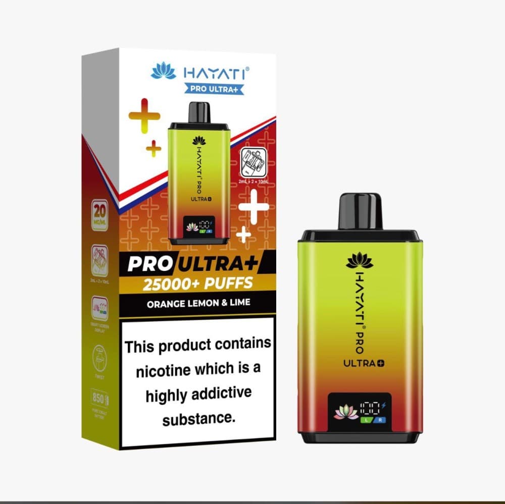 Orange Lemon & Mint *New* Hayati Pro Ultra Plus 25000 Prefilled Pod Vape Kit - Box of 5
