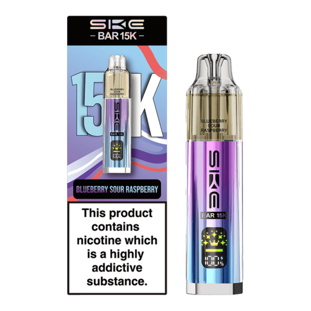 Blue Sour Raspberry Ske Bar 15k Prefilled Pod Vape Kit Pack of 5