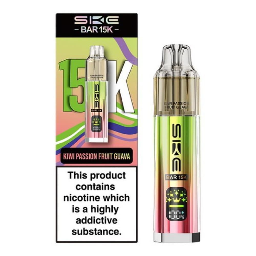 Kiwi Passionfruit Guava Ske Bar 15k Prefilled Pod Vape Kit Pack of 5
