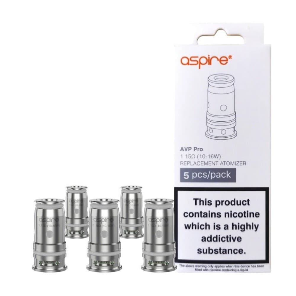 1.15Ohm MTL Aspire AVP Pro Replacement Coils | 5 Pack | Wolfvapes