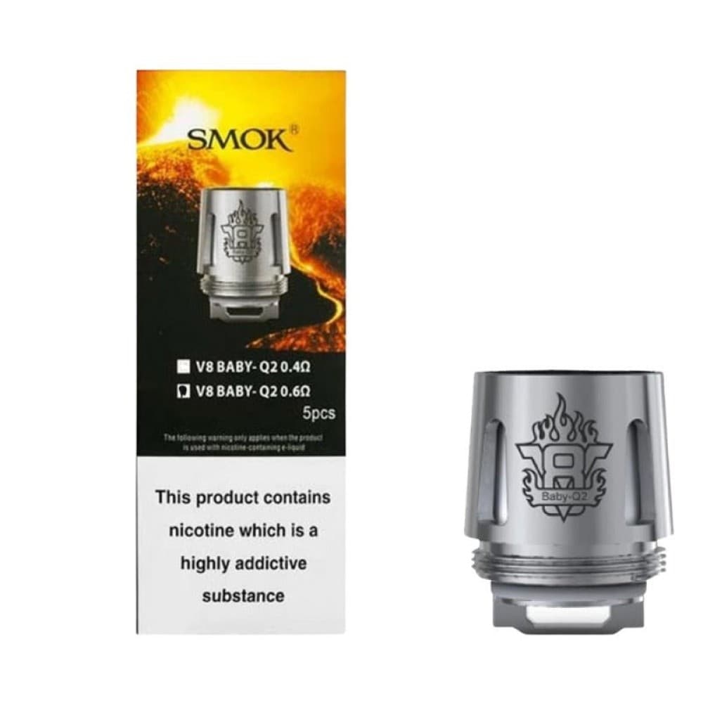 0.6 OHM Smok V8 Baby Q2 Coils Atomizer | 5 Pack | Wolfvapes