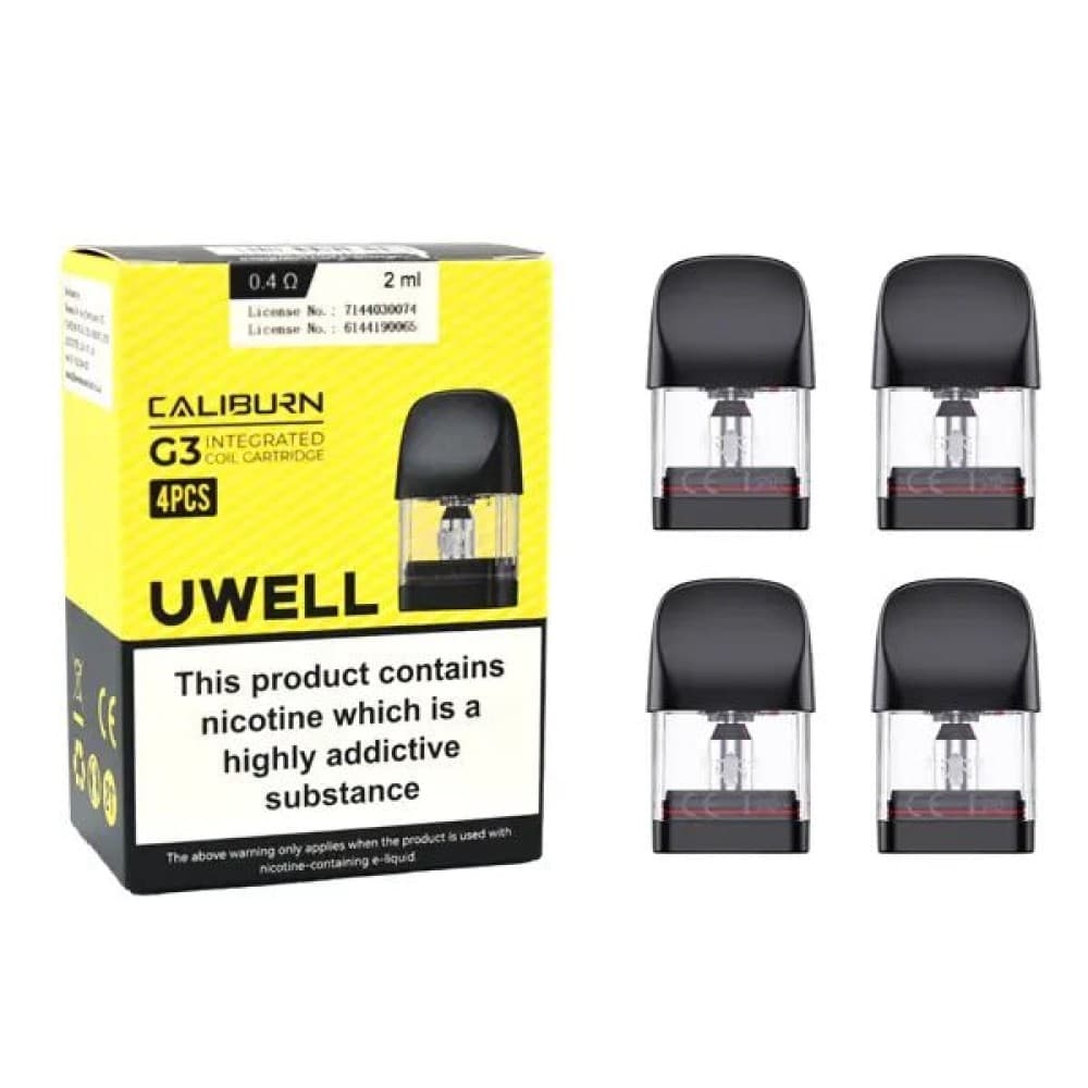 0.4ohm 3ml Uwell Caliburn G3 Replacement Pod (Pack of 4)