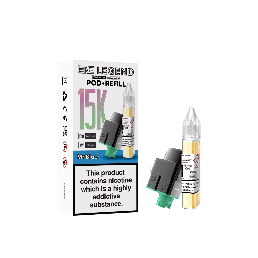 Mr Blue Elux ENE Legend 15k Replacement Pods Pack of 5