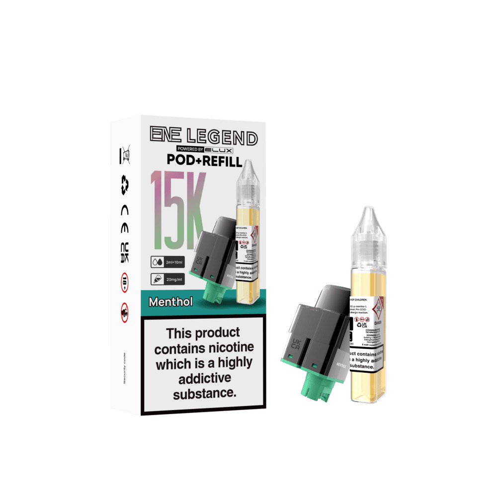 Menthol Elux ENE Legend 15k Replacement Pods Pack of 5