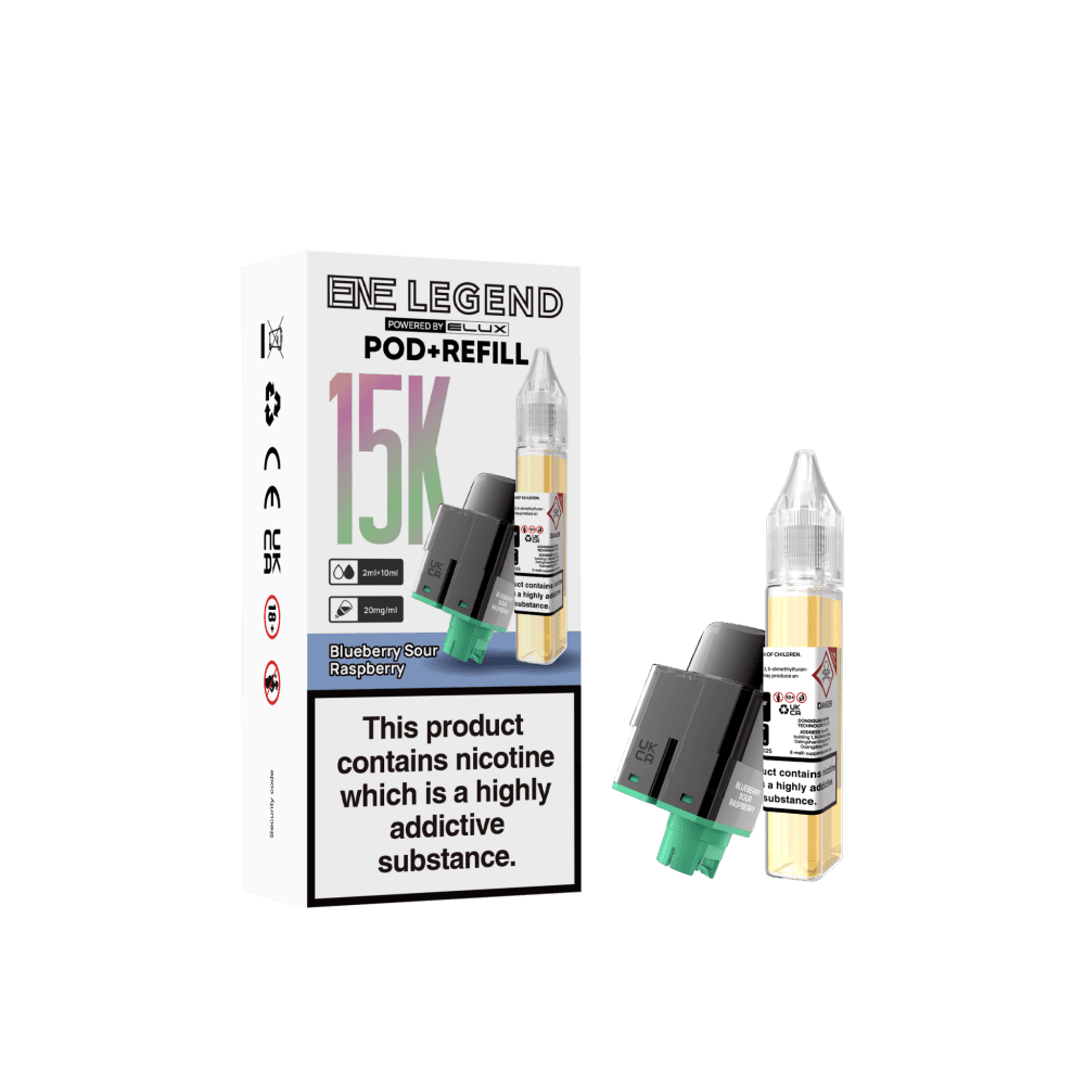 Blueberry Sour Raspberry Elux ENE Legend 15k Replacement Pods Pack of 5