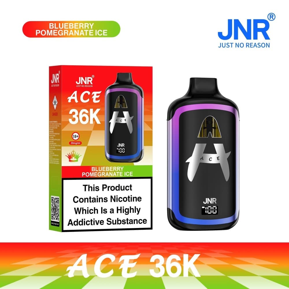 Blueberry Pomegranate Ice JNR ACE 36k Prefilled Vape Kit Pack of 5