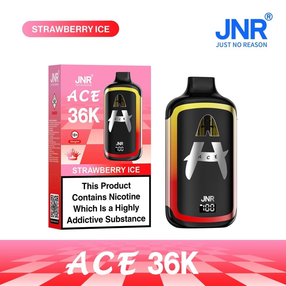 Strawberry Ice JNR ACE 36k Prefilled Vape Kit Pack of 5