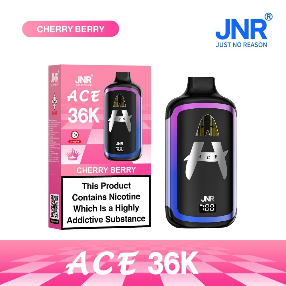 Cherry Berry JNR ACE 36k Prefilled Vape Kit Pack of 5