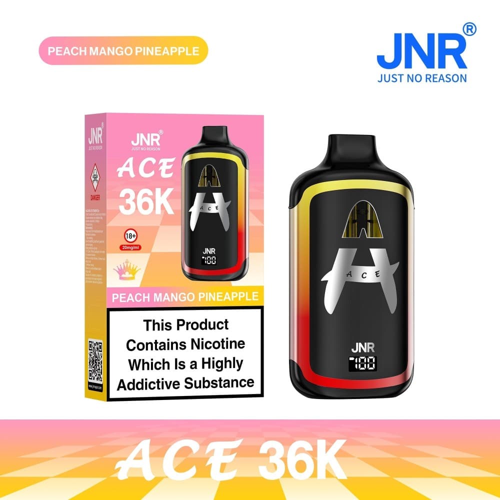 Peach Mango Pineapple JNR ACE 36k Prefilled Vape Kit Pack of 5