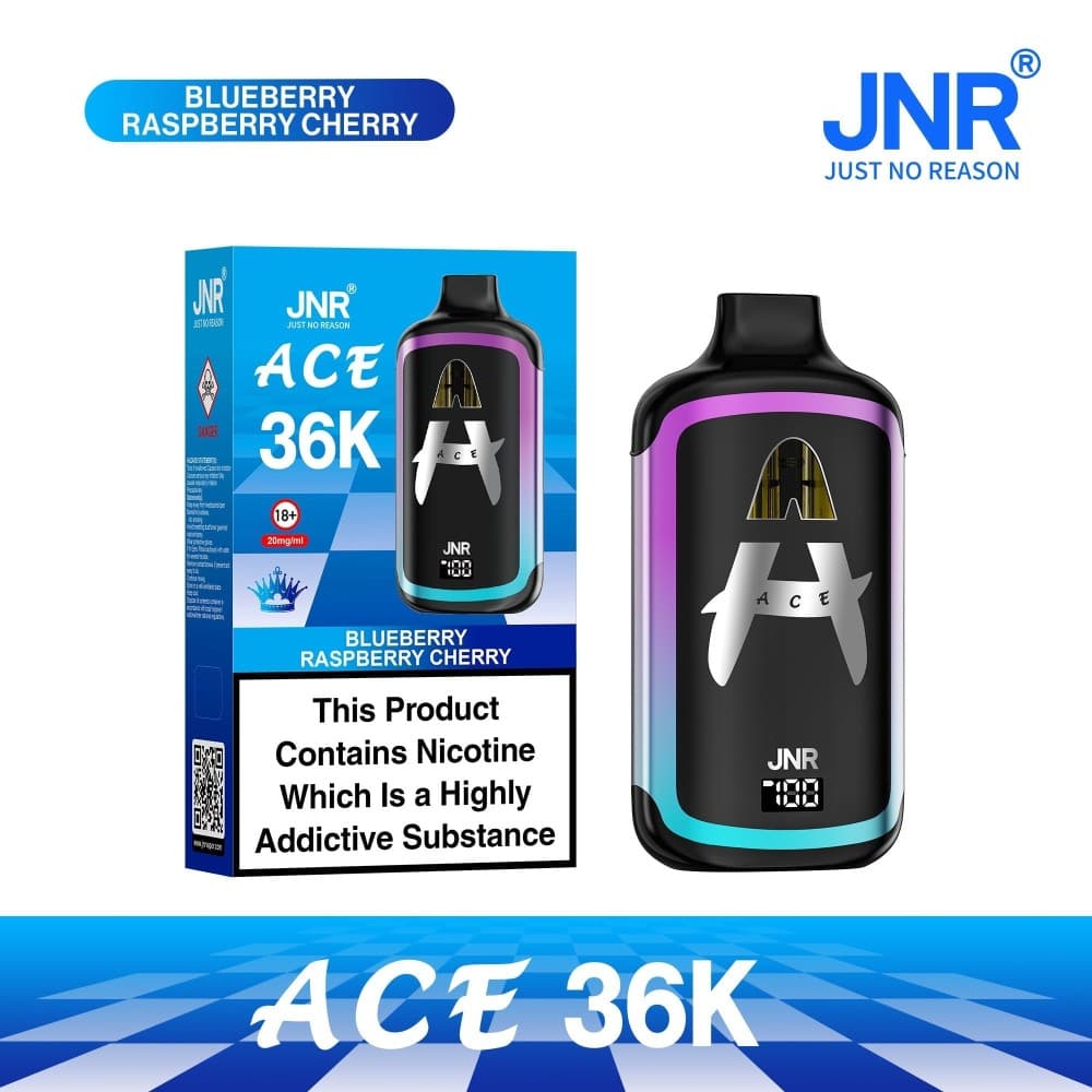 Blueberry Raspberry Cherry JNR ACE 36k Prefilled Vape Kit Pack of 5