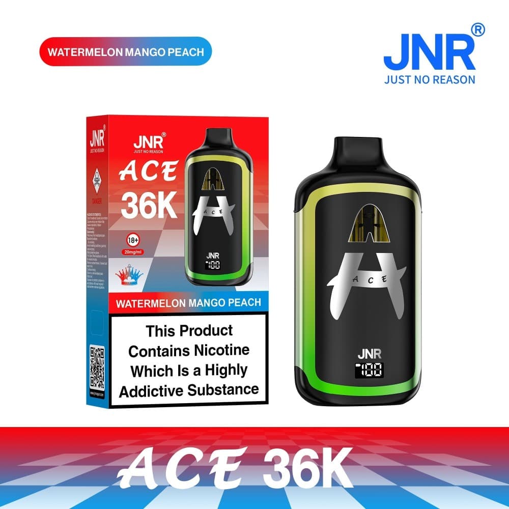 Watermelon Mango Peach JNR ACE 36k Prefilled Vape Kit Pack of 5