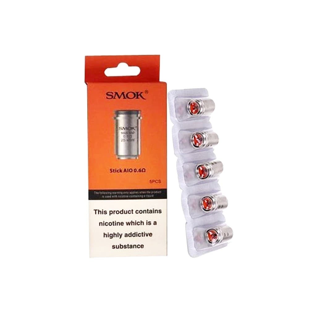0.6 OHM Genuine Smok Stick AIO Coils | 5 Pack | Wolfvapes