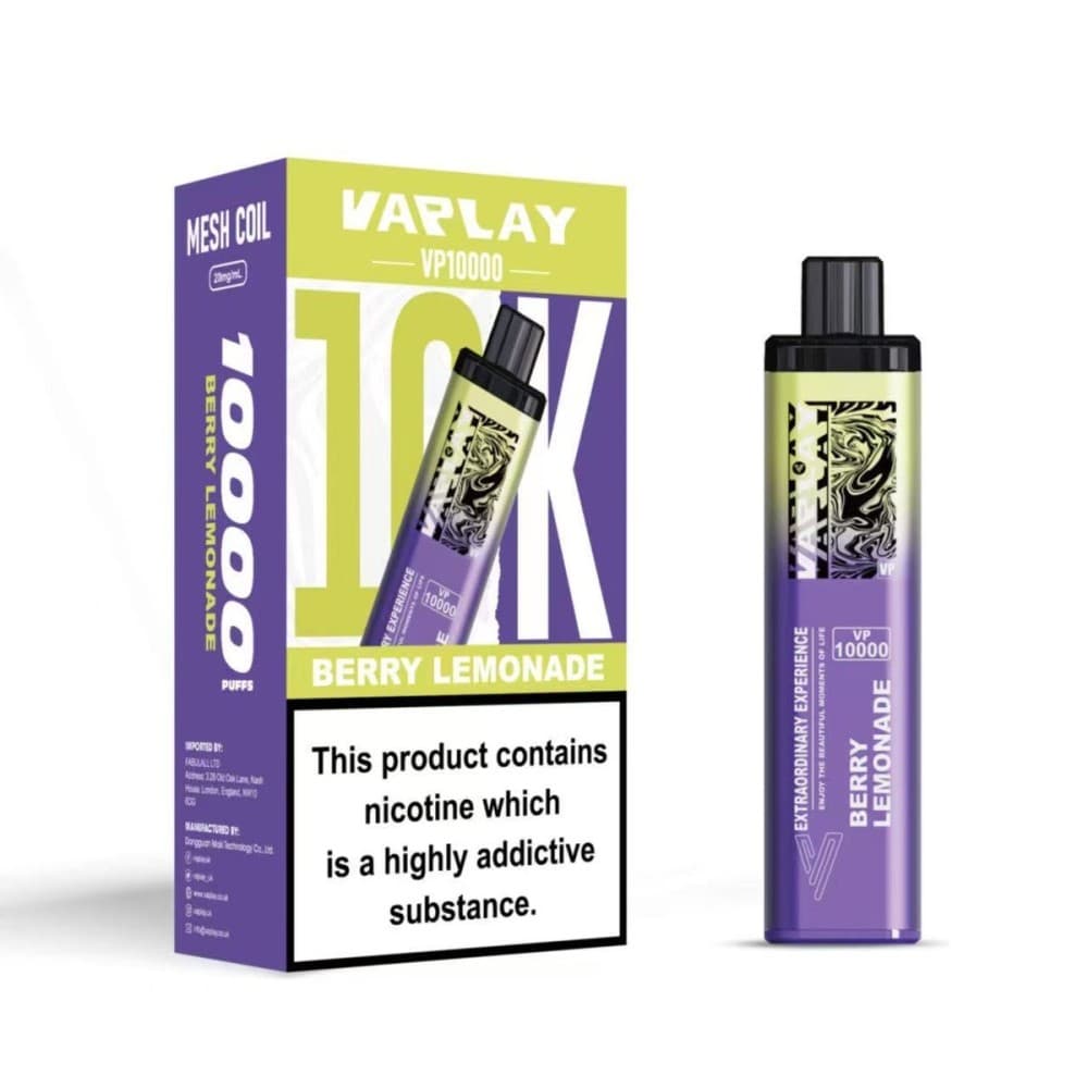 Berry Lemonade Vaplay VP10000 Prefilled Pod Vape Kit Box of 5