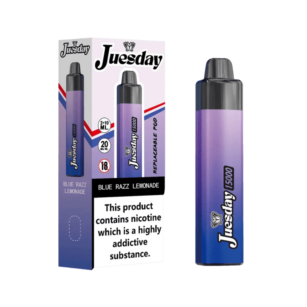 Blue Razz Lemonade Juesday 15k Prefilled Vape Kit Box of 10