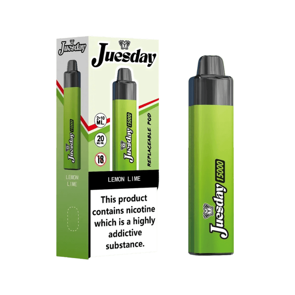 Lemon Lime Juesday 15k Prefilled Vape Kit Box of 10