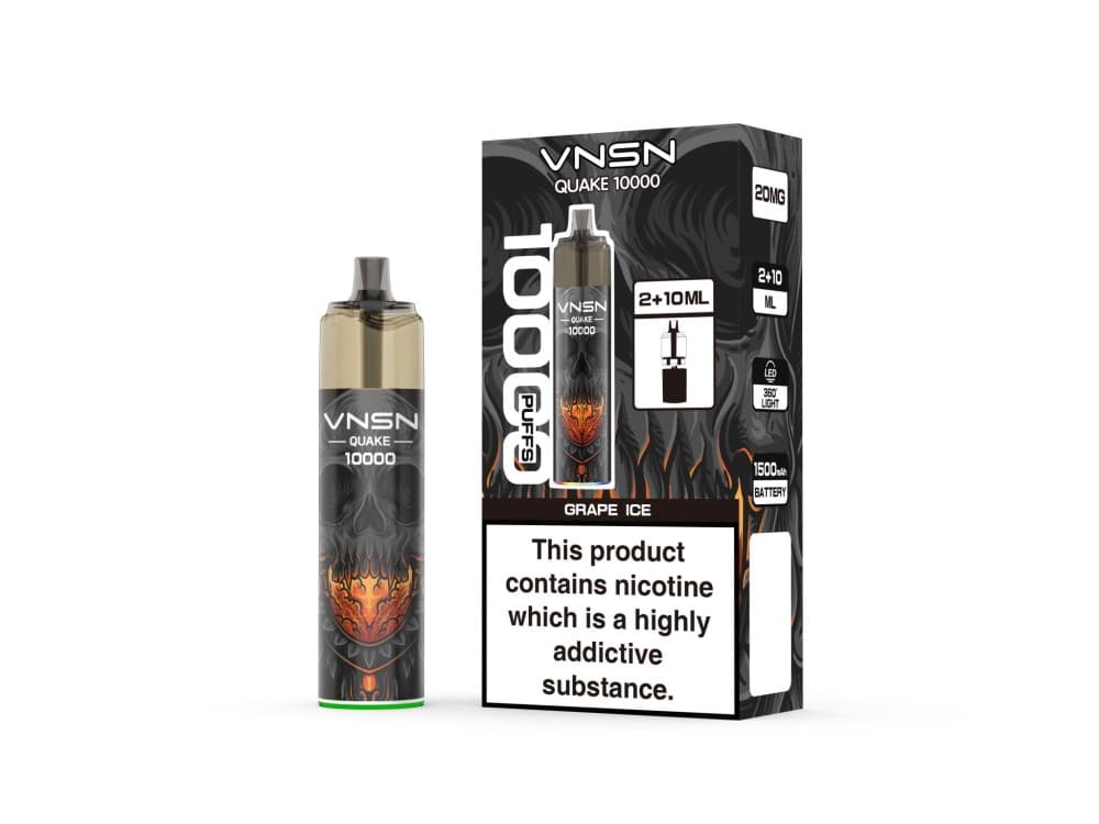 Grape Ice VNSN Quake 10000 Prefilled Refill Pod Vape Kit Box of 5
