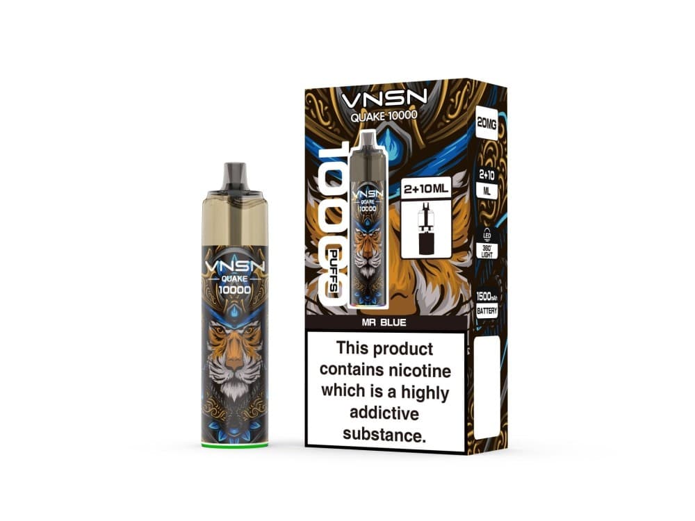 Mr Blue VNSN Quake 10000 Prefilled Refill Pod Vape Kit Box of 5