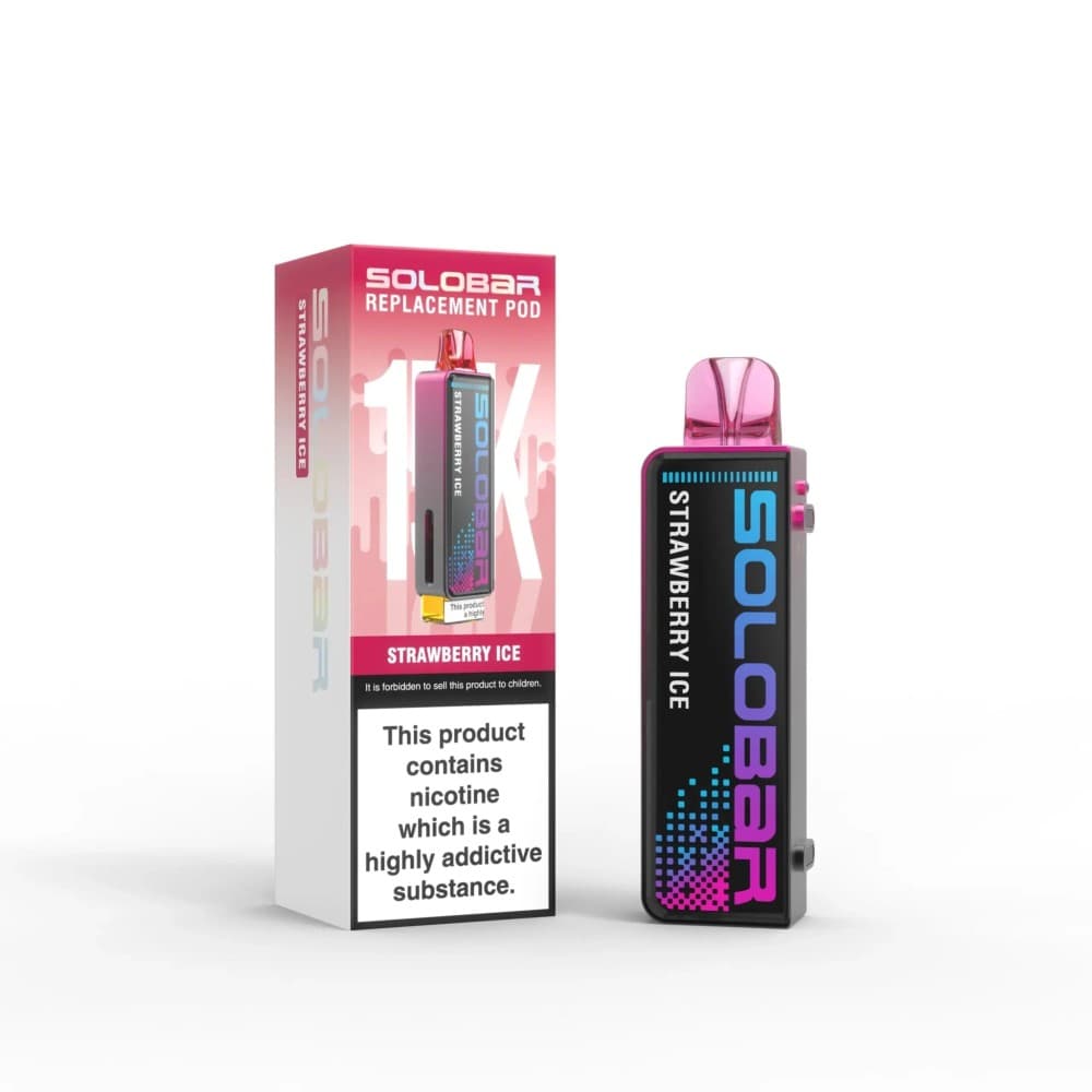Strawberry Ice Solo Bar 15K Prefilled Pods Box of 5