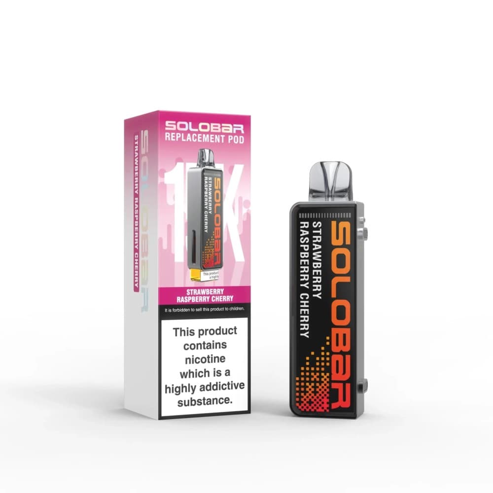 Strawberry Raspberry Cherry Solo Bar 15K Prefilled Pods Box of 5