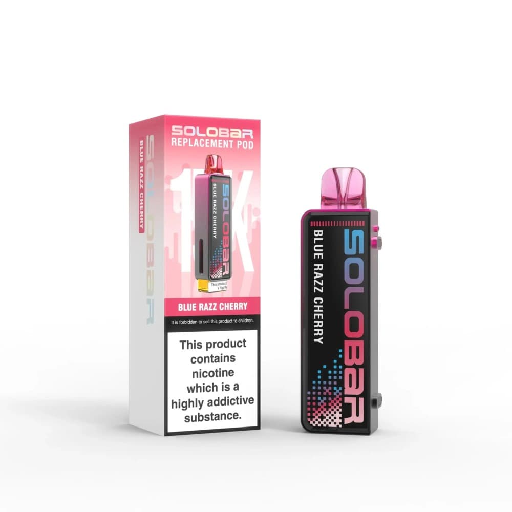 Blue Razz Cherry Solo Bar 15K Prefilled Pods Box of 5