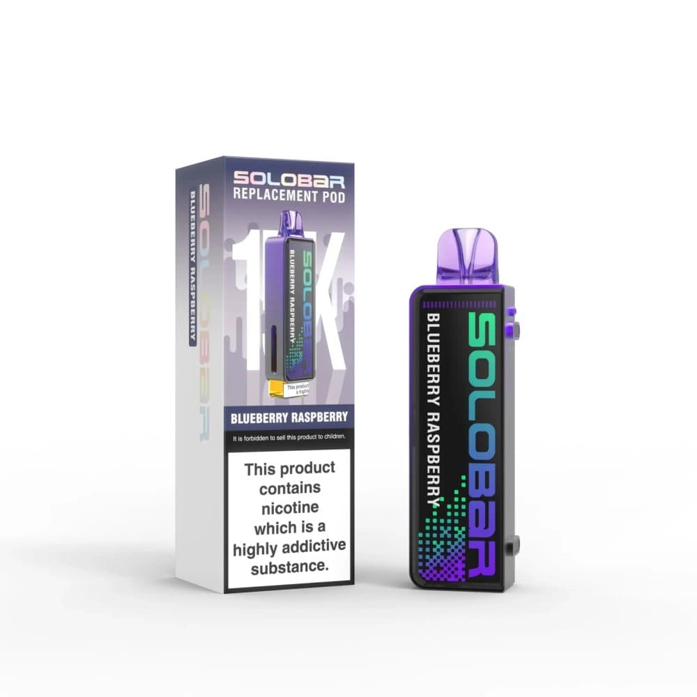 Blueberry Raspberry Solo Bar 15K Prefilled Pods Box of 5