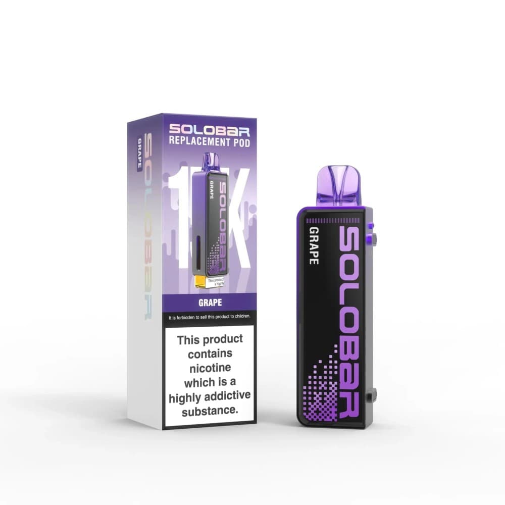 Grape Solo Bar 15K Prefilled Pods Box of 5