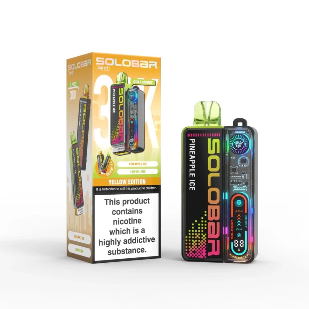 Yellow Edition Solo Bar Boost 30K Prefilled Vape Kit Box of 5