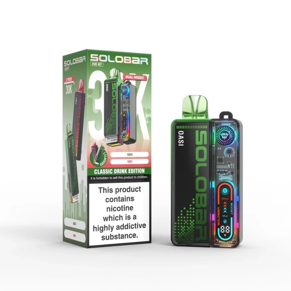 Classic Drink Edition Solo Bar Boost 30K Prefilled Vape Kit Box of 5