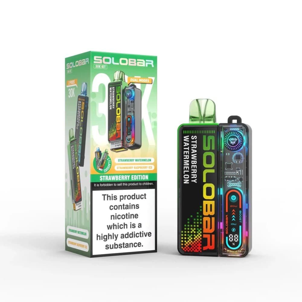 Strawberry Edition Solo Bar Boost 30K Prefilled Vape Kit Box of 5