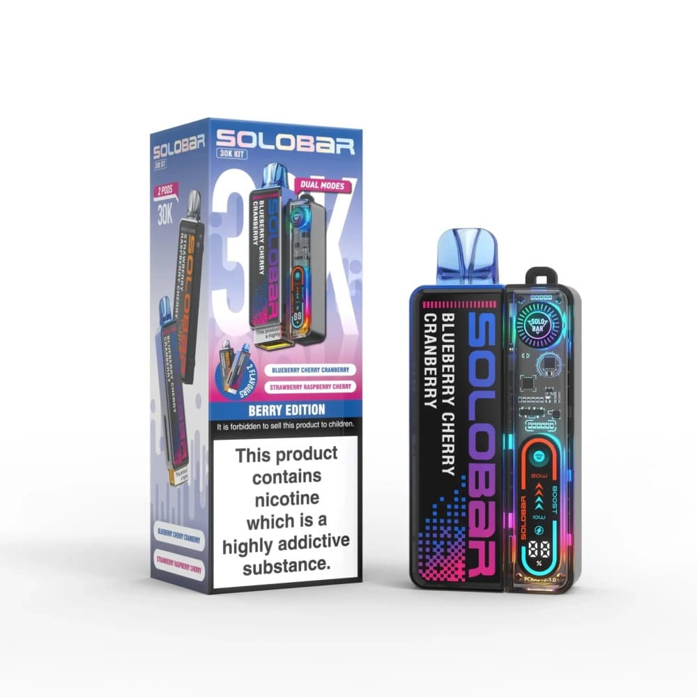 Berry Edition Solo Bar Boost 30K Prefilled Vape Kit Box of 5
