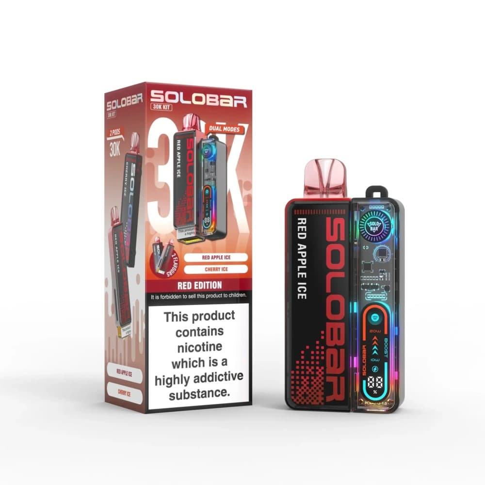Red Edition Solo Bar Boost 30K Prefilled Vape Kit Box of 5
