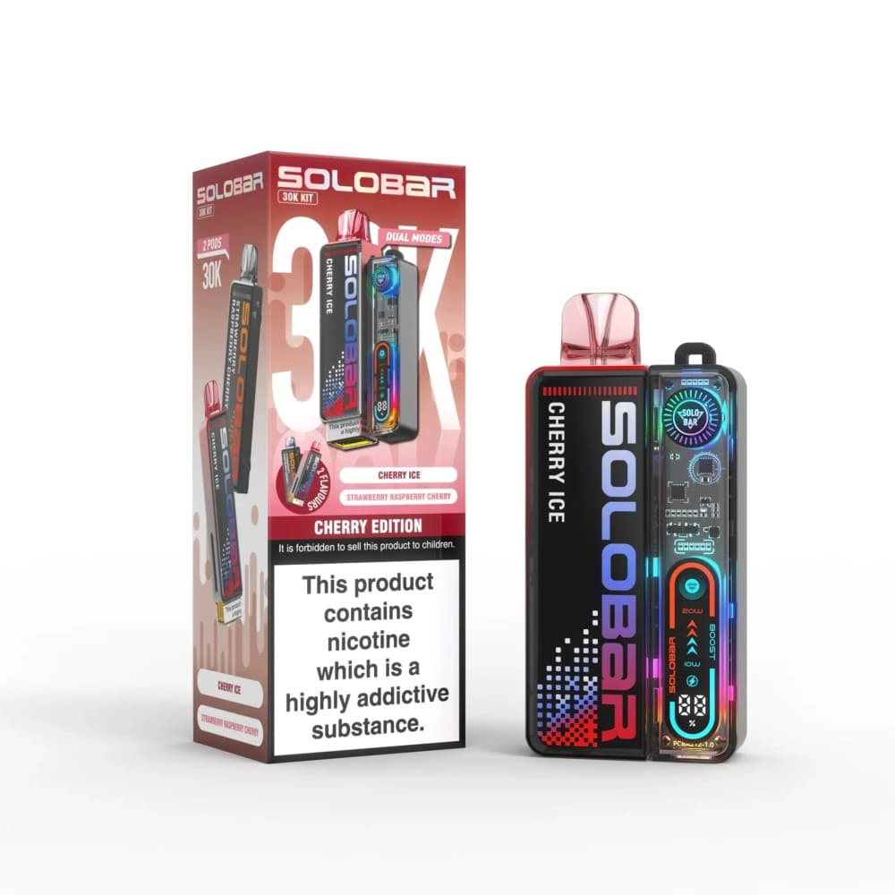 Cherry Edition Solo Bar Boost 30K Prefilled Vape Kit Box of 5