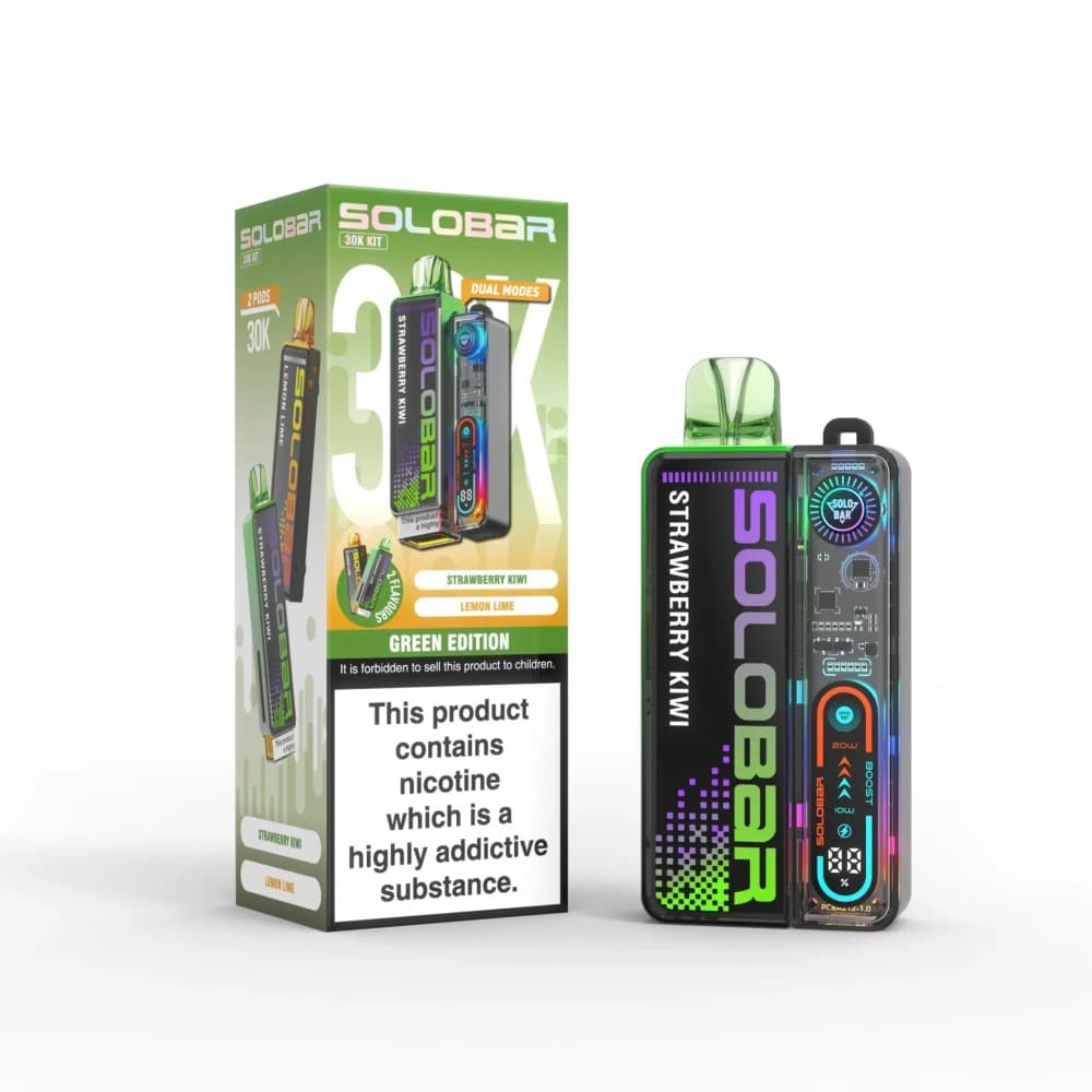Green Edition Solo Bar Boost 30K Prefilled Vape Kit Box of 5