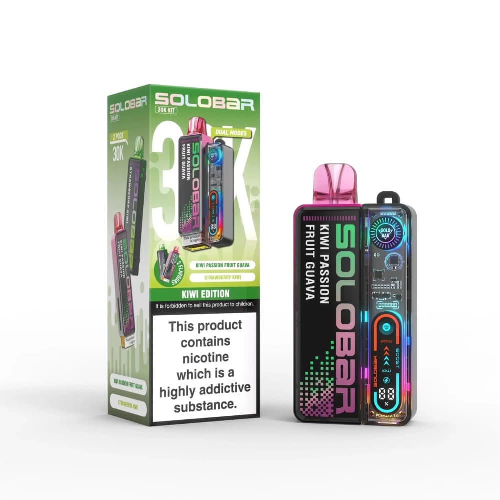 Kiwi Edition Solo Bar Boost 30K Prefilled Vape Kit Box of 5
