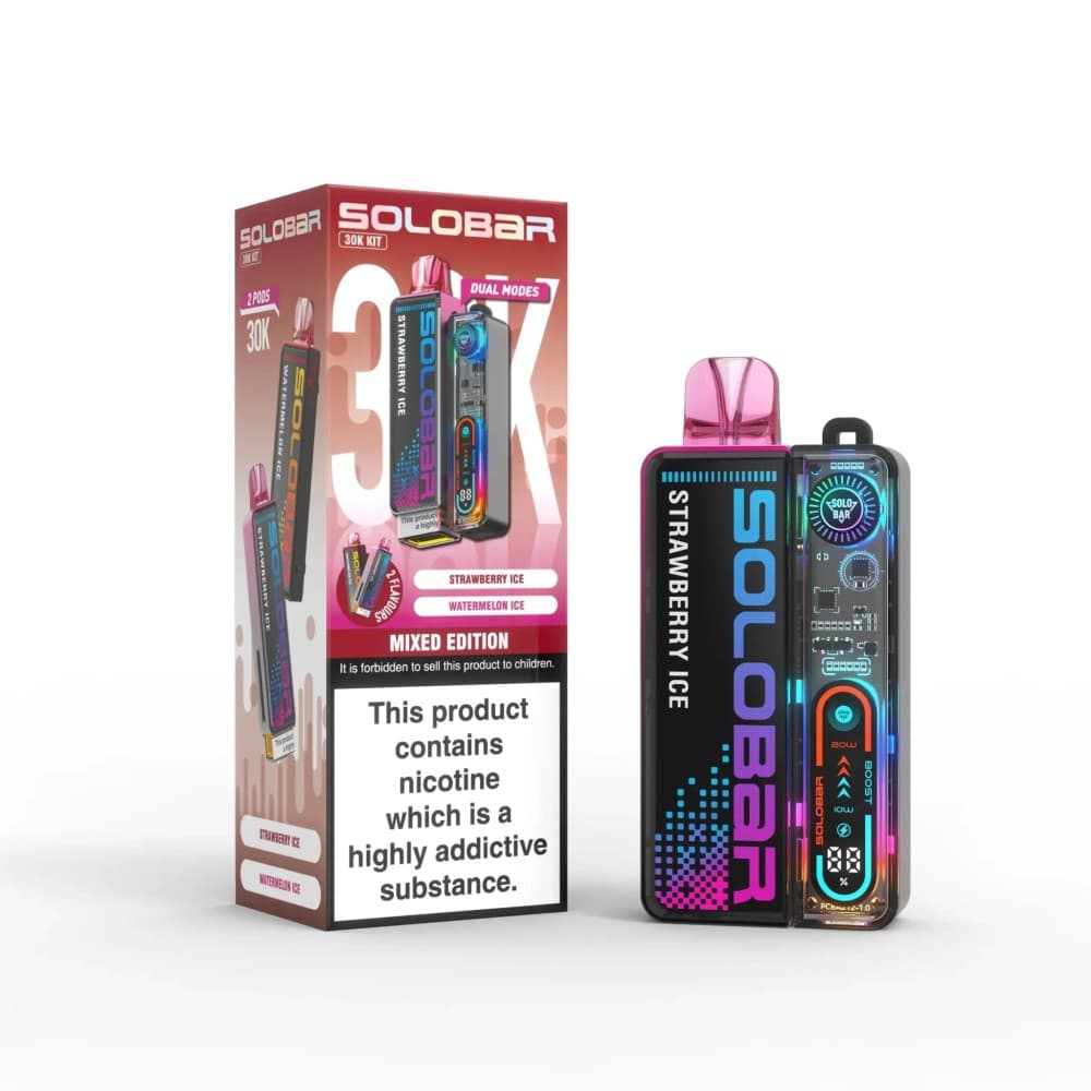 Mixed Edition Solo Bar Boost 30K Prefilled Vape Kit Box of 5