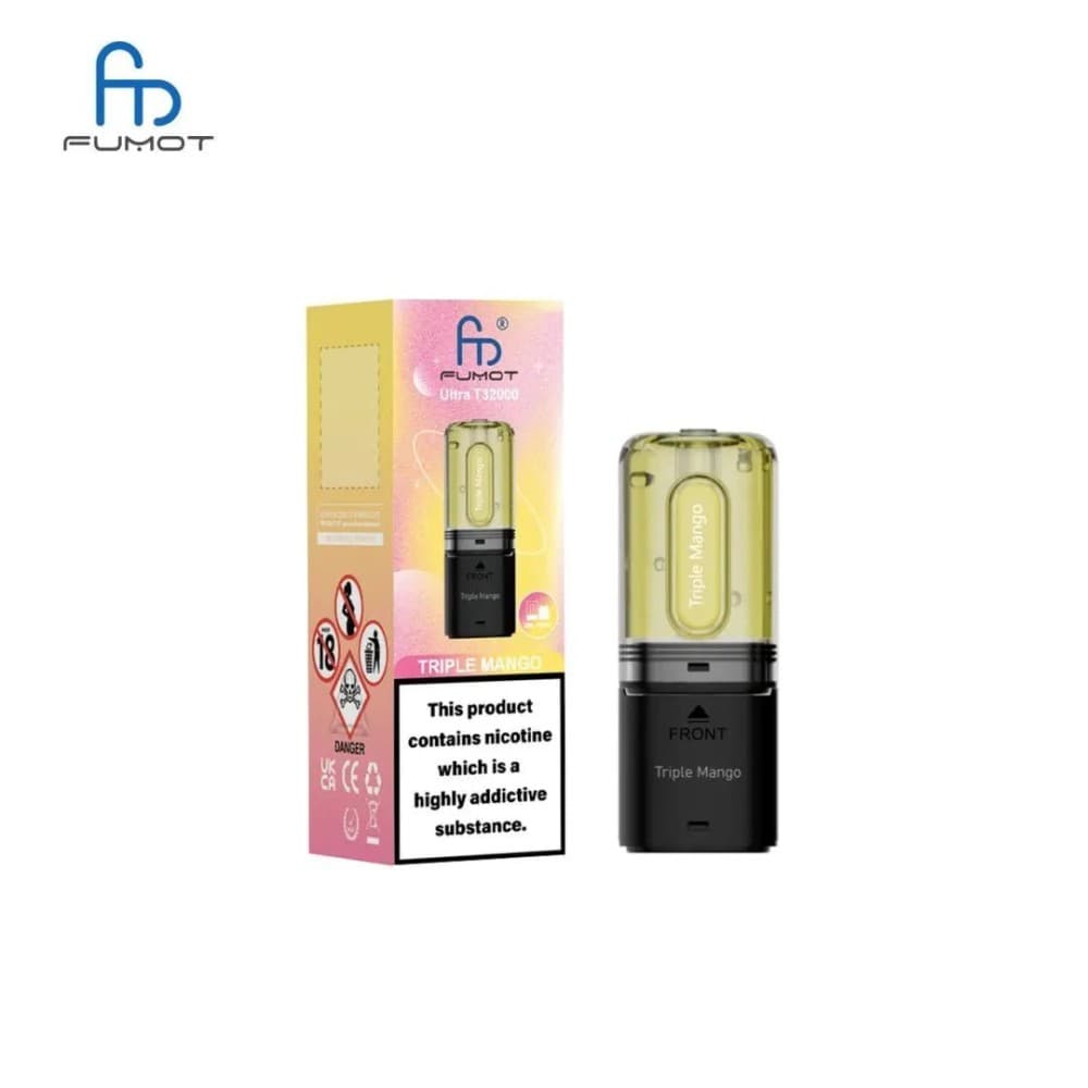 Triple Mango RandM Fumot T32000 Ultra Replacement Pods Box of 5